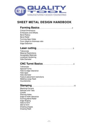 sheet metal placement restrictions